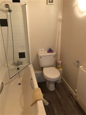 Room 3 bathroom loo WC shower screen bath